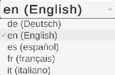 LanguageSelectionDropdown